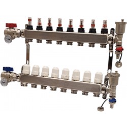 Collettore acciaio INOX Nordic Tec 8 circuiti 2