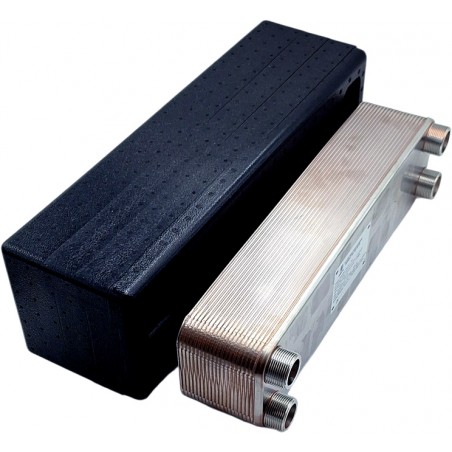 scambiatore di calore acqua acqua e isolamento termico. Modello Nordic Tec Ba-60-40 IT3