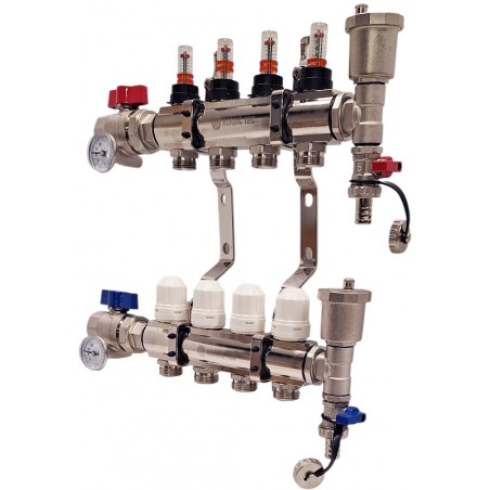 collettore per riscaldamento a pavimento 4 vie Nordic Tec completo IT2