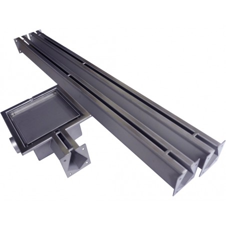 Scarico lineare industriale 1 EXIT - 2m INOX 2 canali