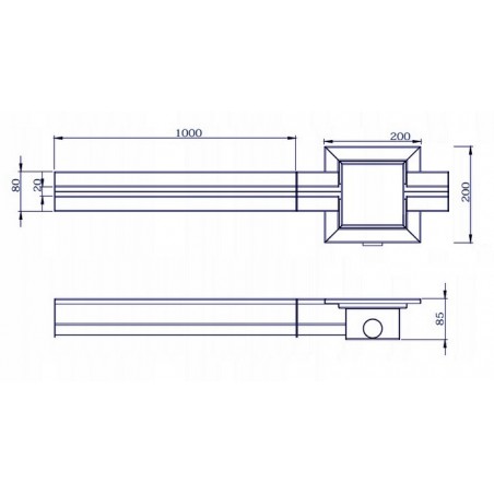 disegno tecnico Canalina per scolo acqua Full-Inox Nordic Tec