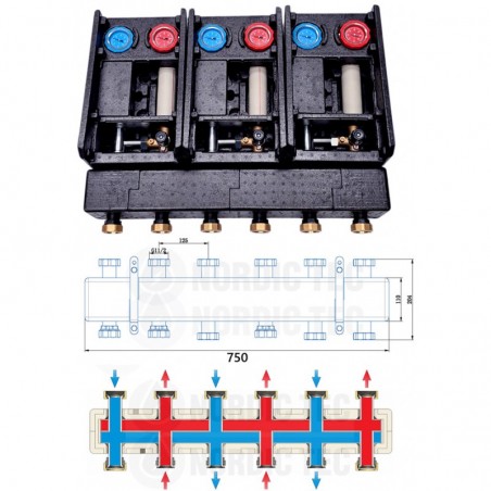 GPN-4 Italia kit schema Collettore + 3x Gruppo di rilancio Nordic Tec