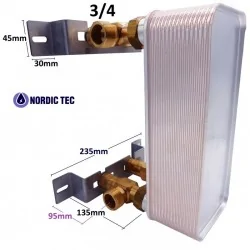 Kit di montaggio per scambiatore di calore a piastre DN20 / 3/4" 2