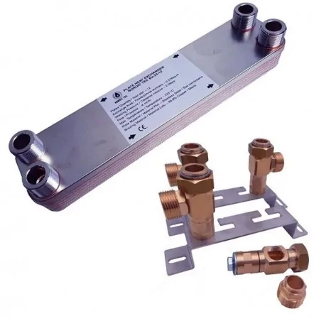 Scambiatore di calore a piastre Nordic Tec Ba-23-20 25 kW montaggio