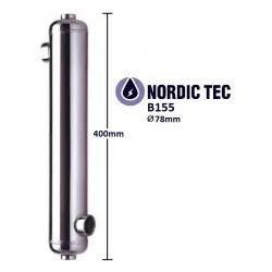 Scambiatore di calore per piscina in acciaio NORDIC TEC B155 45kW