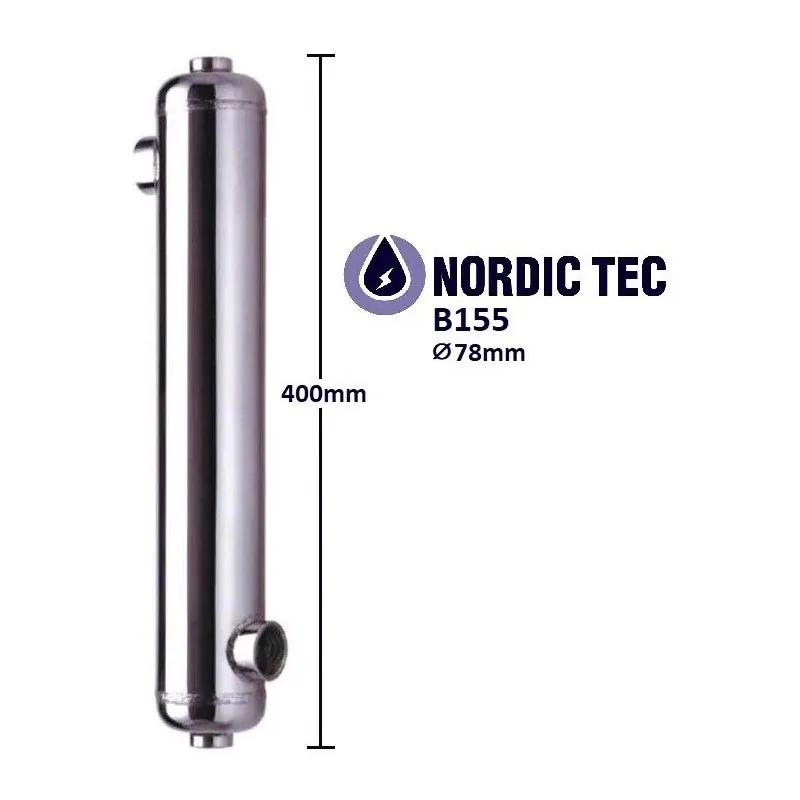 Scambiatore di calore per piscina in acciaio NORDIC TEC B155 45kW