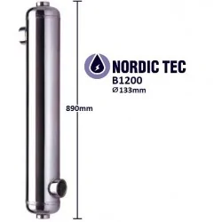 Scambiatore di calore per piscina in acciaio NORDIC TEC B1200 350kW