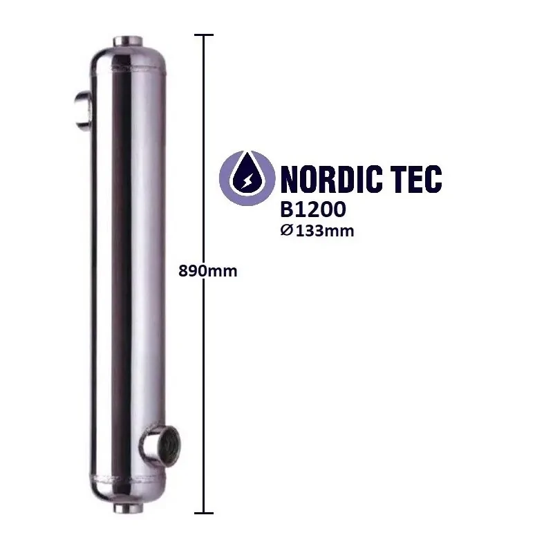 Scambiatore di calore per piscina in acciaio NORDIC TEC B1200 350kW