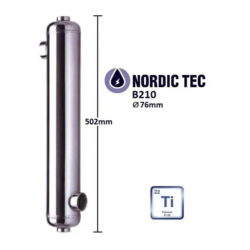 Scambiatore di calore in Titanio per piscina B210-Ti 60 kW