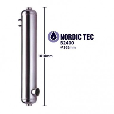 Scambiatore di calore per piscina in acciaio NORDIC TEC B2400 700kW