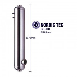 Scambiatore di calore per piscina in acciaio NORDIC TEC B3600 1060kW
