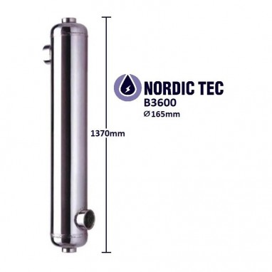 Scambiatore di calore per piscina in acciaio NORDIC TEC B3600 1060kW