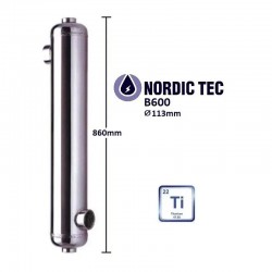 Scambiatore di calore in Titanio per piscina B600-Ti 180 kW