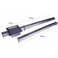 Drenaggio – Scarico a pavimento per garage NORDIC TEC Set con 2 bracci 2