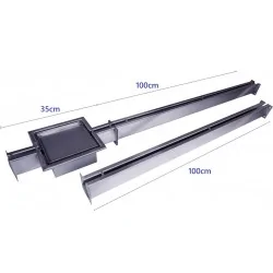 Drenaggio – Scarico a pavimento per garage NORDIC TEC Set con 2 bracci 2