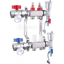 Collettore acciaio INOX Nordic Tec 2 circuiti
