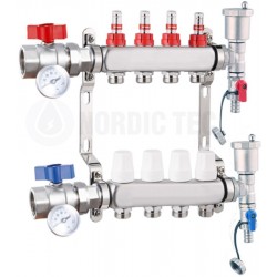 Collettore acciaio INOX Nordic Tec 4 circuiti