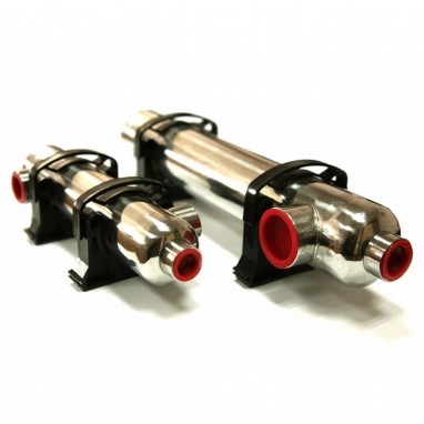 Scambiatore di calore per piscina da 25 kW, a fascio tubiero, Nordic Tec B85 con supporti da parete it