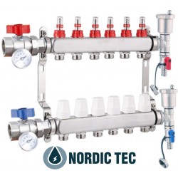 Collettore acciaio INOX Nordic Tec 6 circuiti 2