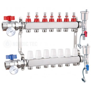 Collettore acciaio INOX Nordic Tec 7 circuiti