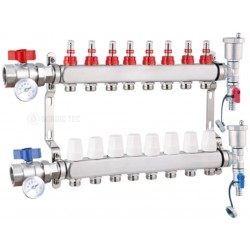 Collettore acciaio INOX Nordic Tec 9 circuiti