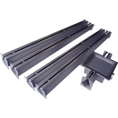 Canalina di scarico Canale di drenaggio 4m acciaio inox