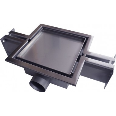 Griglia scolo acqua per garage, cantina, locale caldaia – 2 USCITE