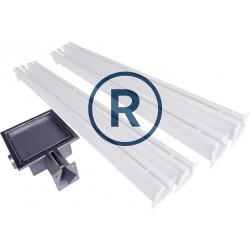 Griglia di deflusso acqua | 1 EXIT, con 1 uscita per il canale di scarico sinistra L 2