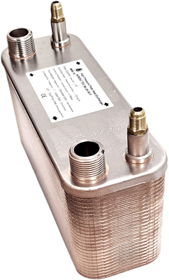 scambiatore gas refrigerante acqua con nippli Nordic Tec Ba-26-50-F IT6