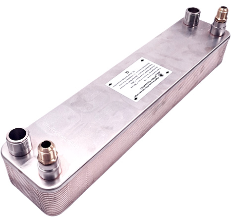 scambiatore di calore a 26 piastre con raccordi SAE Nordic Tec Ba-68-26-F