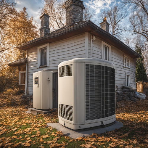 pompa di calore in un edificio vecchio