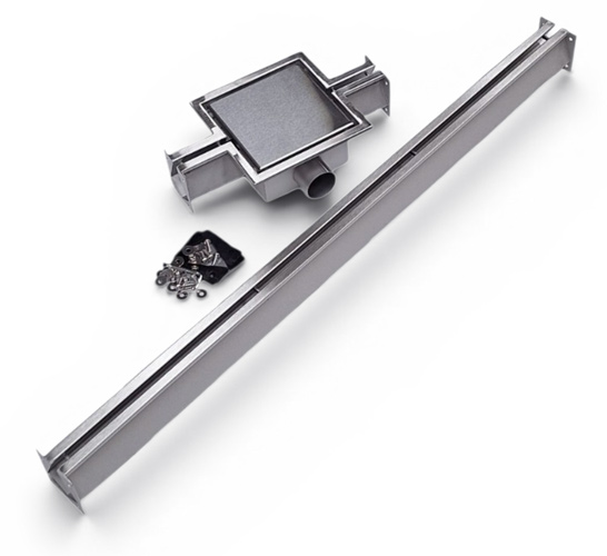 Canaletta di scolo acqua carrabile Nordic Tec con griglia FULL-INOX