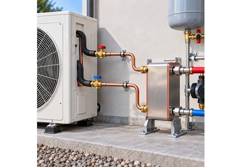 Collegamento di uno scambiatore di calore refrigerante-acqua – come collegare il lato del gas?