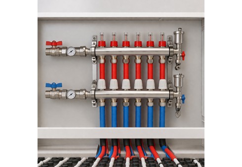 Struttura del collettore per riscaldamento a pavimento